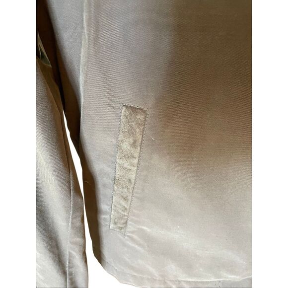 Vintage Cole Haan Country Lightweight Jacket Suede Trim 1990s Size Small - Picture 10 of 14